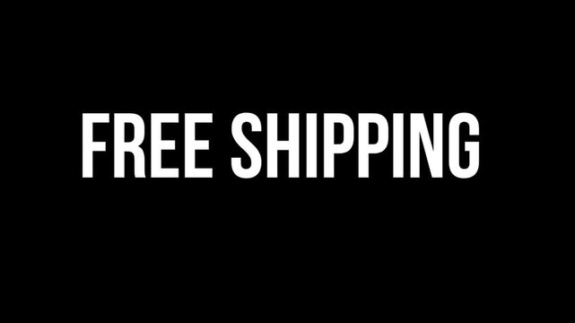 Free Shipping Text Animation 4K.