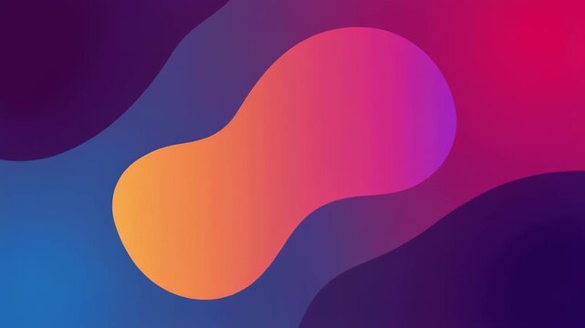 Fluid Shapes Morphing Smoothly with Gradient Background During Motion Graphics