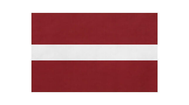National Flag of Latvia with Carmine and White Horizontal Stripes