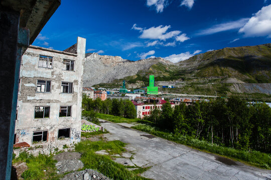 Abandoned Palace of Culture in Kukisvumchorr, Kirovsk, Murmansk Region, Russia