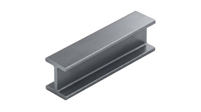 I Beam Steel Girder isolated on black background