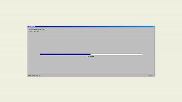 Retro 90s Dial Up Internet Connection Interface Dialog Box Animation