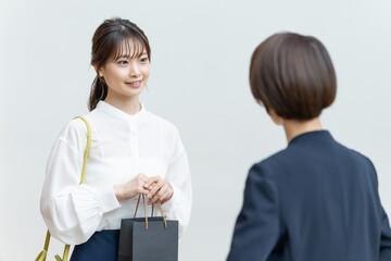 Naklejka premium 女性 接客