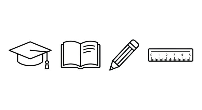 Education and learning  icon set  finler.eps