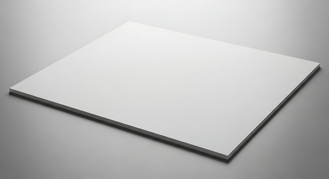 Clean minimalist white square surface