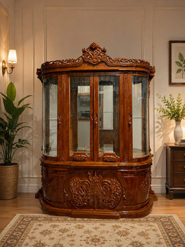 Half-round display cabinet