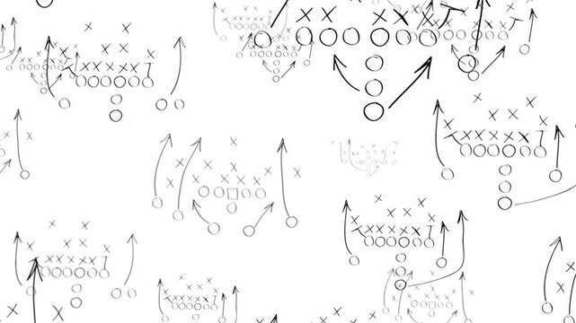 American Football plays - background loop