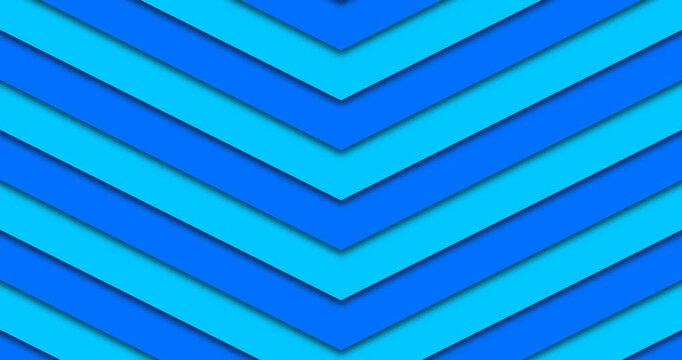 Chevron Pattern Seamless Looping Animation of Shifting Blue and Cyan Zigzag Stripes