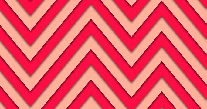 Chevron Pattern Video Background with Pink and Peach Zigzag Stripes