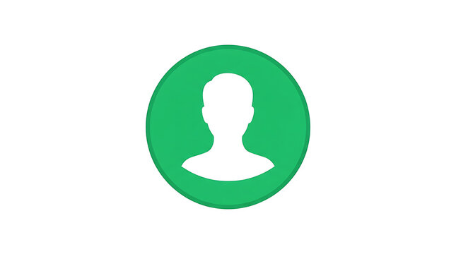 Green circle icon with blank person silhouette
