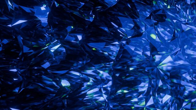 Abstract dark blue crystal diamond background with sharp low poly facets
