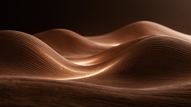 Abstract Bronze Wave Background with Elegant Texture