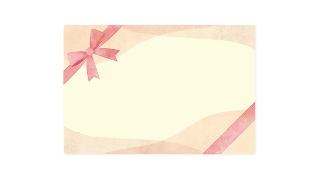 Watercolor Ribbon Invitation Card Background
