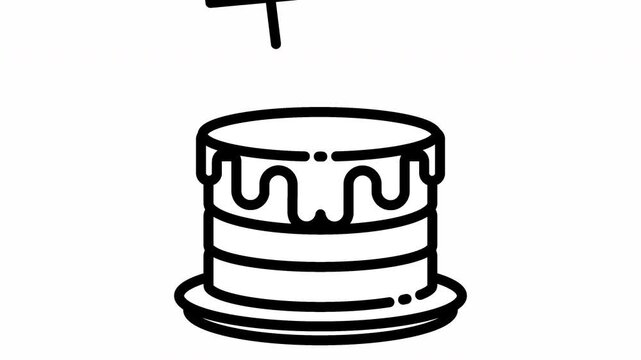 mother day cake sweet food video animation icon. Representative for mother day celebrates