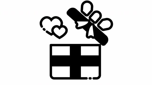 Mothers day Gift Box Video Animation Motion Icon
