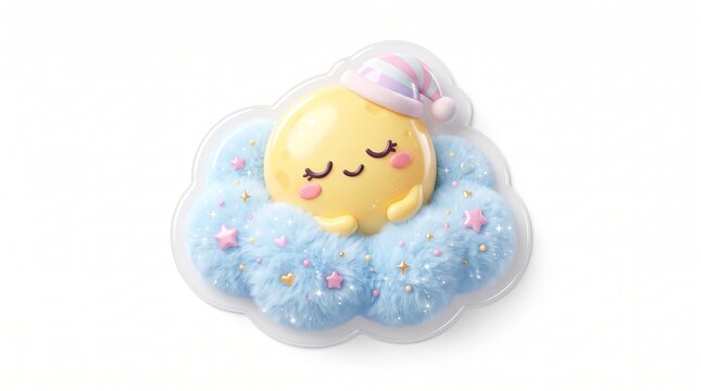 A cute and sparkling star sticker that adds a touch of magic, positivity, and playful charm to any design.