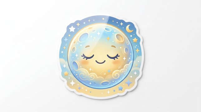 A cute and sparkling star sticker that adds a touch of magic, positivity, and playful charm to any design.