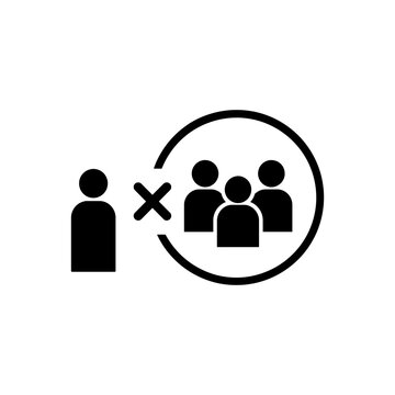 Social Exclusion Online Concept Icon