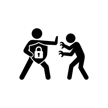 Online Privacy Defense Shield Icon