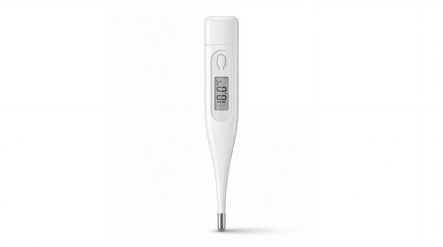 Digital medical thermometer with lcd display isolated on white