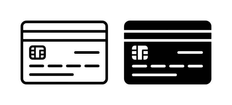 Credit Card Icons, Payment Card Symbols, Financial Transaction Graphics, Digital Wallet Icons
