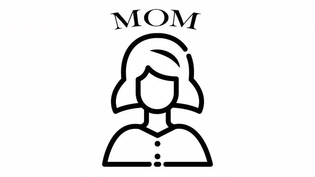Celebrates happy mother day with mom video animation