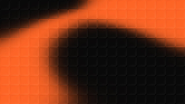modern cubic glass gradient pattern background with a vibrant orange and black abstract gradient  for web hero section