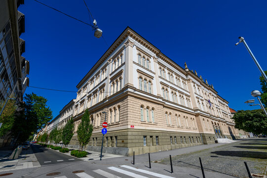 First Gymnasium in Maribor. The building of the school was planned by Graz based architect Wilhelm Bucherja and built in 1873 in classical style.