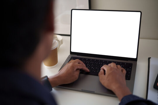 Blank laptop screen ready for a business website or application mockup.