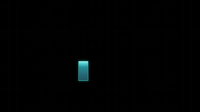 Futuristic Neon Cyan Growth Bar Chart and Financial Analytics Statistics Animation Loop with Upward Trend Line for Business Performance and Market Report Overlays