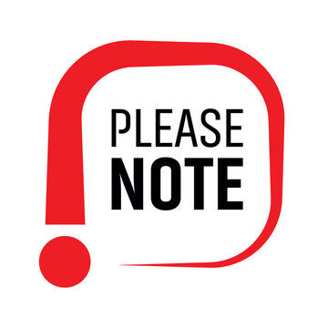 please note