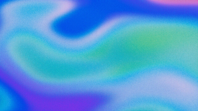 Abstract iridescent halftone dot pattern with deep cobalt blue and seafoam green color shift on holographic background. Suits cinematic music and luxury fashion design.
