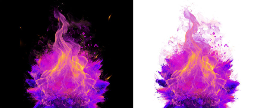 Magical Pink Purple Rising Flame Burst PNG