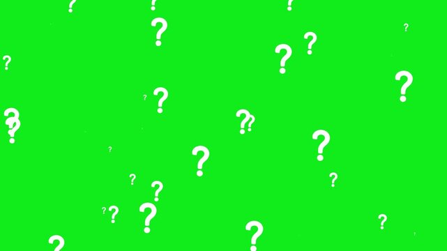 Educational question marks particle animation. What symbol icon motion stock video. 