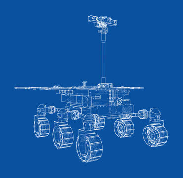 rover blueprint illustration. Vector