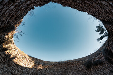 Open Tholos Chamber of Tomb of Aegisthus in Mycenae, Greece © akarb