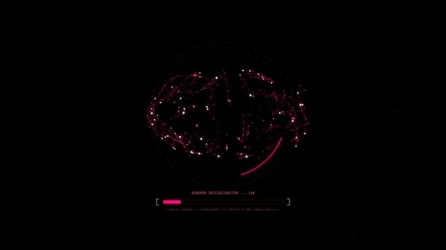 Digital neural network interface with synapse initialization loading bar