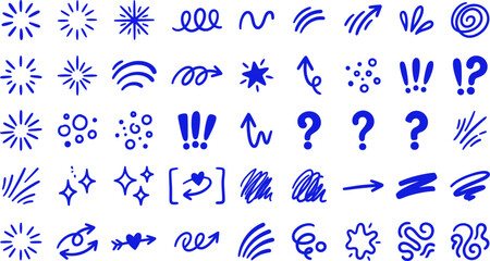 Fototapeta premium Colorful Abstract Splash Symbols and Hand Drawn Arrow Icons Set Vector Illustration for Business Logo Web Design Geometric Shapes and Creative Graphic Elements