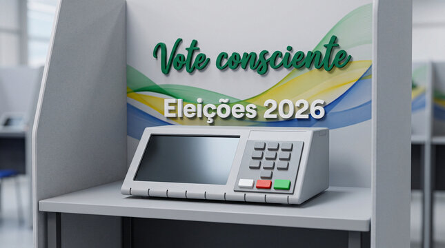Voting machine in private booth