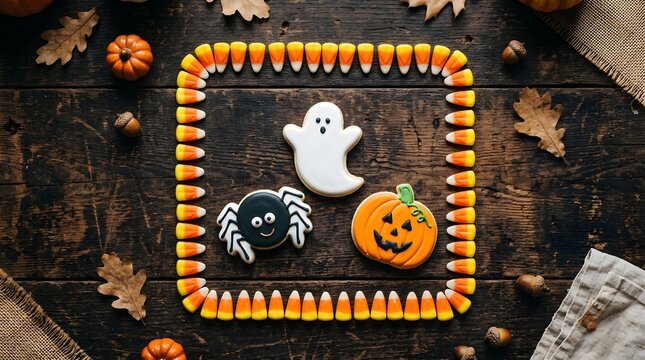 A festive halloween scene with a friendly ghost a sleek black cat and a carved pumpkin all glowing with orange lights and