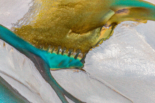 Abstract of a braided river in Canterbury
