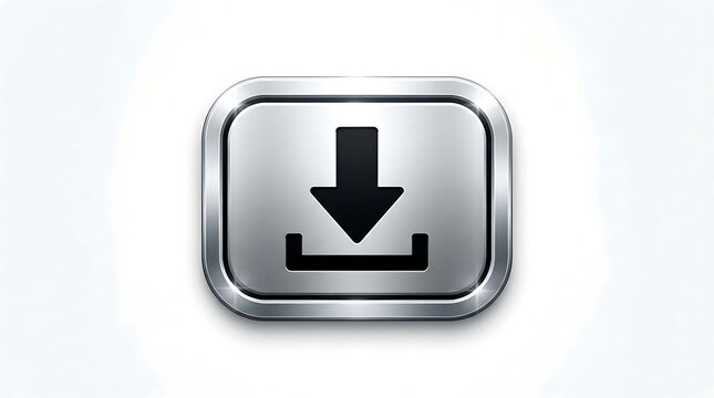 Modern download button icon with arrow