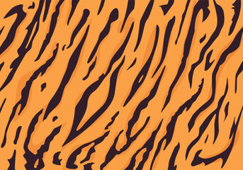 Naklejka premium Natural Orange Tiger Animal Pattern