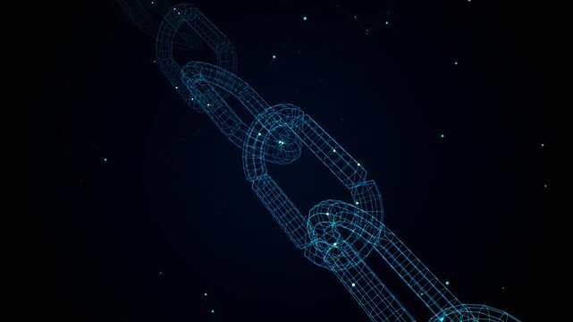 Neon dna double helix strand glowing in dark space genetics science