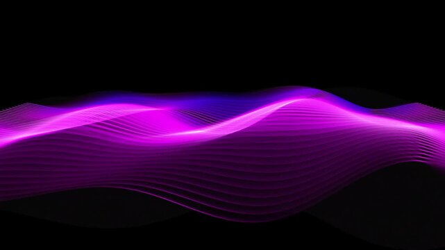 Vibrant neon heartbeat pulse motion abstract