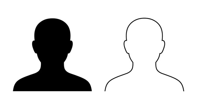 Silhouette of two human heads facing each other