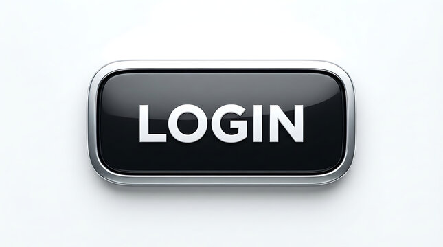 Modern black login button with gradient shadow