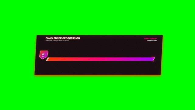 Gamified XP Progress Bar Graphic Overlay
