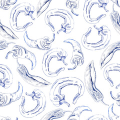 Fototapeta premium Pepper pattern. Suitable for fabric, textile, wallpaper, wrapping paper, stationery