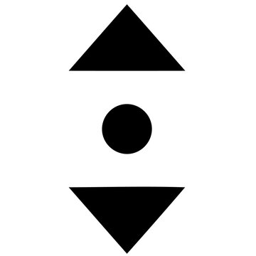 Vertical scroll up and down arrow vector icon symbol